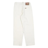 RIFLE Girls White Regular Fit Straight Denim Jeans W24 L26 Cotton Blend Zip