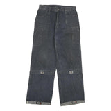 Womens Relaxed Fit Jeans Blue Denim W30 L28 Cargo Style Wide Leg Cotton Blend