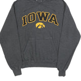CHAMPION Mens Grey Iowa Hoodie S Cotton Blend Pullover Sweatshirt