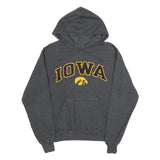 CHAMPION Mens Grey Iowa Hoodie S Cotton Blend Pullover Sweatshirt