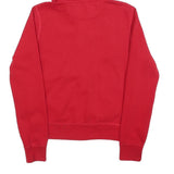 POLO RALPH LAUREN Mens Red Full Zip Hoodie S Classic Logo Cotton Blend