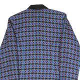 YEANG CHANG Womens Blue Black Button Jacket S Polyester Blend Houndstooth
