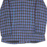 YEANG CHANG Womens Blue Black Button Jacket S Polyester Blend Houndstooth