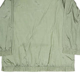 Womens Green Lightweight Button Polyester Blend Casual Jacket L Plain Relaxed