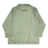 Womens Green Lightweight Button Polyester Blend Casual Jacket L Plain Relaxed