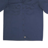 DICKIES Mens Blue Work Shirt XL Cotton Blend Button Pocket Casual