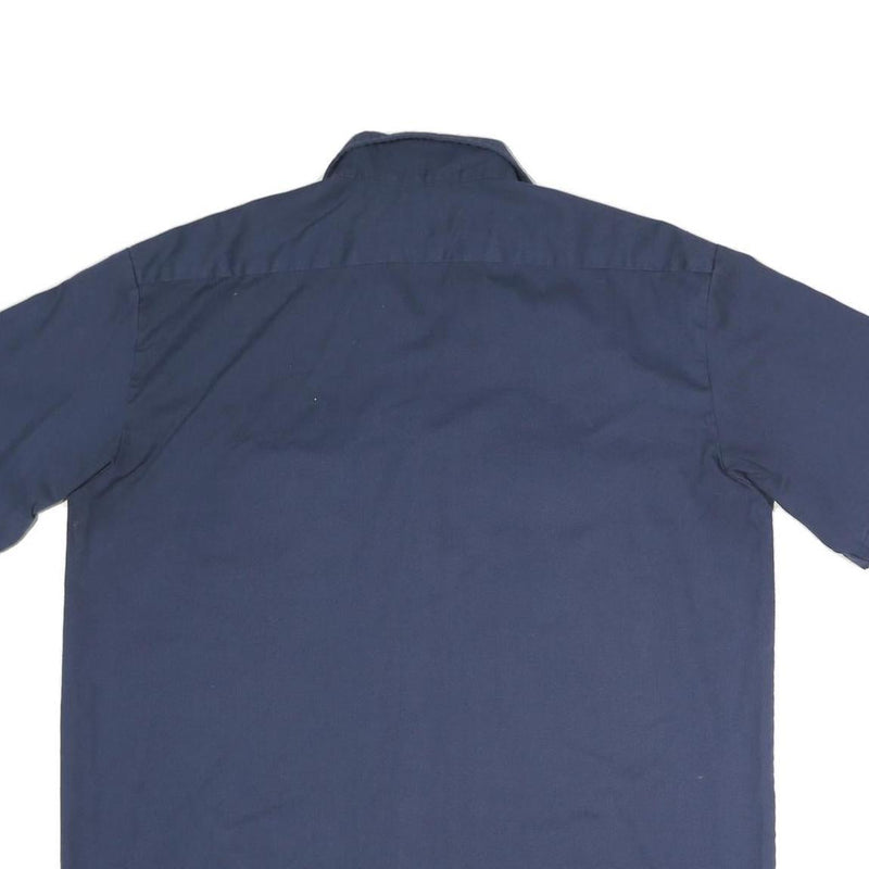 DICKIES Mens Blue Work Shirt XL Cotton Blend Button Pocket Casual