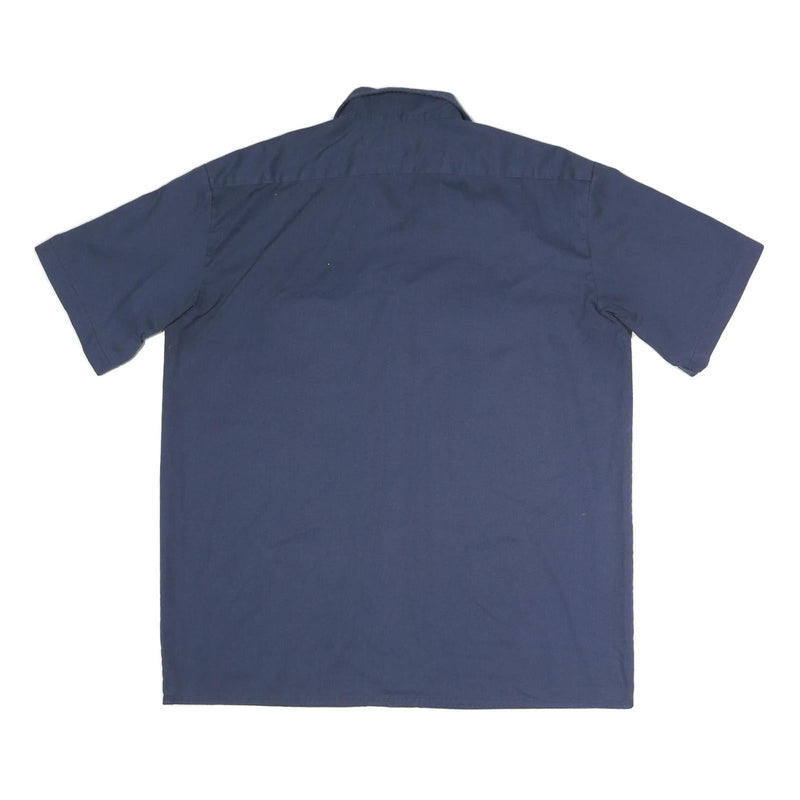 DICKIES Mens Blue Work Shirt XL Cotton Blend Button Pocket Casual