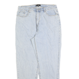 RIOT Womens Jeans Blue Regular Straight Denim Light W32 L30 Classic Fit Zip