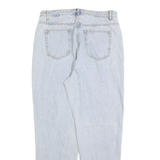 RIOT Womens Jeans Blue Regular Straight Denim Light W32 L30 Classic Fit Zip