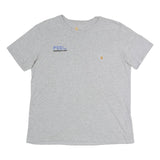 CARHARTT Womens Grey Cotton Blend Logo Pocket T-Shirt L Short Sleeve Crew Neck
