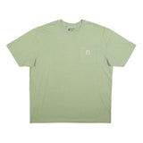 CARHARTT Mens Green Cotton T-Shirt Pocket XL Casual Short Sleeve Crew Neck