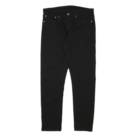 LEVI'S Mens Black Slim Skinny Denim Raw W32 L29 Cotton Blend Zip Jeans