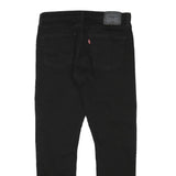 LEVI'S Mens Black Slim Skinny Denim Raw W32 L29 Cotton Blend Zip Jeans