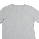 CARHARTT Womens Grey Plain T-Shirt M Short Sleeve Crew Neck Cotton Casual