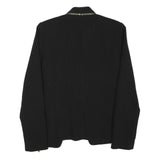MICHAEL KORS Womens Black Slim Jacket XS Polyester Blend Plain Gold Zip
