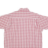 WRANGLER Mens Red & White Check Shirt L Casual Cotton Blend Button-Down