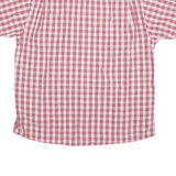 WRANGLER Mens Red & White Check Shirt L Casual Cotton Blend Button-Down