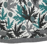 KENETH TOO! Womens Grey & Teal Patterned Jumper Round Neck Basic Knit M Casual