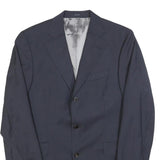 JOOP! Mens Blue Wool Jacket L Button Plain Classic Tailored Formal