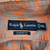 Ralph Lauren Checked Shirt - Large Orange Cotton