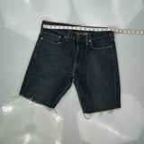 Levis Denim Shorts - 32W 11L Dark Wash Cotton