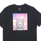 NIKE Mens Black Graphic T-Shirt M Short Sleeve Crew Neck Cotton Blend