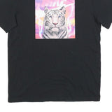 NIKE Mens Black Graphic T-Shirt M Short Sleeve Crew Neck Cotton Blend