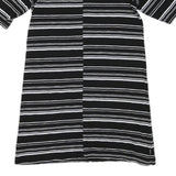 VANS Womens Black & White Striped Day Dress Cotton Blend M Casual Half Sleeve
