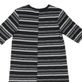VANS Womens Black & White Striped Day Dress Cotton Blend M Casual Half Sleeve