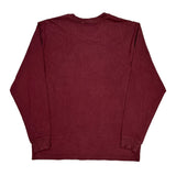 Carhartt Long Sleeve T-Shirt - Large Burgundy Cotton