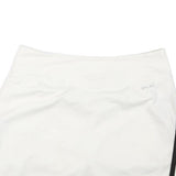 NIKE Womens White & Black Skater Short Polyester Blend S Sports Skirt with Logo
