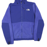 THE NORTH FACE Womens Blue & Purple Fleece Hooded Jacket S Polyester Blend Zip