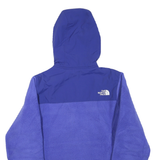 THE NORTH FACE Womens Blue & Purple Fleece Hooded Jacket S Polyester Blend Zip