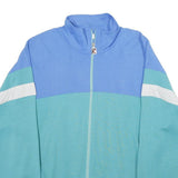 CAMPOGNOLO Mens Blue & Aqua Zip Jacket L Acrylic Blend Colourblock Sport Casual