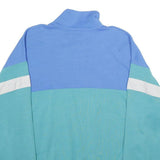 CAMPOGNOLO Mens Blue & Aqua Zip Jacket L Acrylic Blend Colourblock Sport Casual