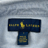 Age 7 Ralph Lauren Shirt - Small Blue Cotton
