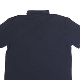 TOMMY HILFIGER Mens Navy Blue Short Sleeve Plain Cotton Polo Shirt XL
