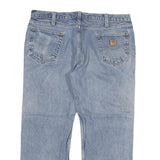 CARHARTT Mens Relaxed Blue Denim Light W40 L30 Cotton Blend Zip Jeans