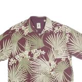 JAMACIA JAXX Mens Purple & Green Floral Silk Shirt XL Summer Holiday Casual