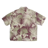 JAMACIA JAXX Mens Purple & Green Floral Silk Shirt XL Summer Holiday Casual
