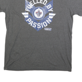 FANATICS Mens Grey NHL Logo Graphic T-Shirt XL Short Sleeve Crew Neck