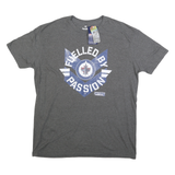 FANATICS Mens Grey NHL Logo Graphic T-Shirt XL Short Sleeve Crew Neck