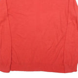 MINT VELVET Womens Red Plain Jumper Crew Neck Basic Knit UK 18 Cotton Casual