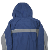 COLUMBIA Mens Blue & Grey Sport Outdoor Jacket L Polyester Blend Zip Hooded
