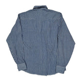 Wrangler Checked Shirt - Medium Blue Cotton