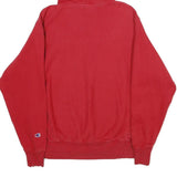 CHAMPION REVERSE WEAVE Mens Red Hoodie M Classic Pullover Cotton Blend