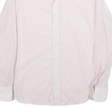 ARTHUR SLUCK Mens Pink & White Striped Shirt M Cotton Blend Classic Style