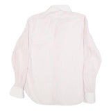 ARTHUR SLUCK Mens Pink & White Striped Shirt M Cotton Blend Classic Style