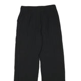 MAX MARA Womens Cotton Blend Black Relaxed Wide-Leg Trousers W26 L28 Elegant